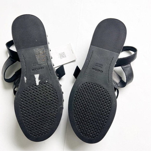 GEOX Shakima Platform Sandal In Black Retro Grunge New Womens Shoes - Picture 7 of 8